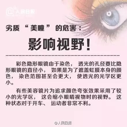 愛(ài)漂亮的你，知道美瞳危害有多大嗎？